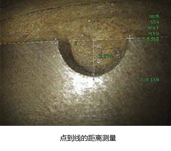 百萬高清工業(yè)內窺鏡MViQHD點到線的距離測量