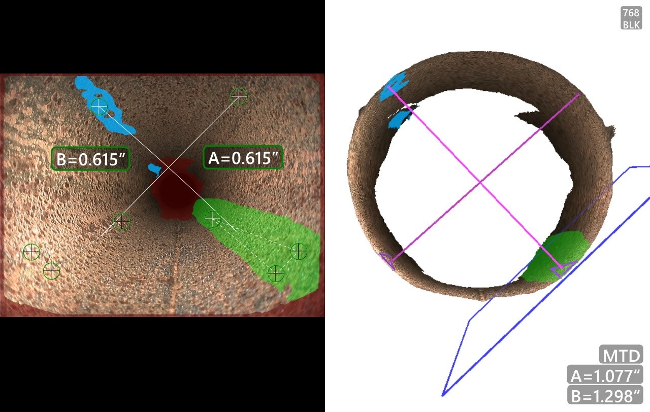 使用3D測量內窺鏡測量深孔直徑